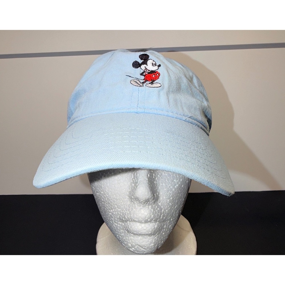 Disney Mickey Mouse Light Blue Cotton Embroidered logo Baseball Cap Dad Hat